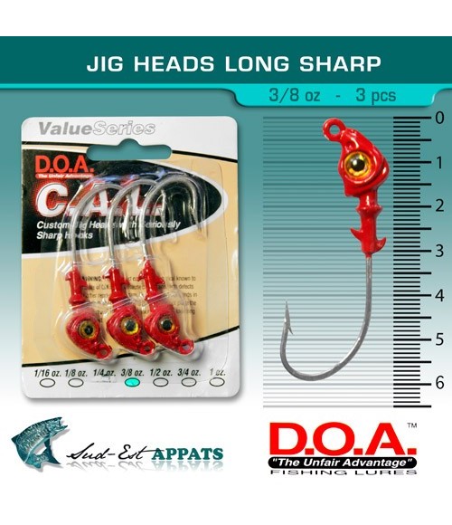 Jig Heads Long Sharp - 3/8 oz