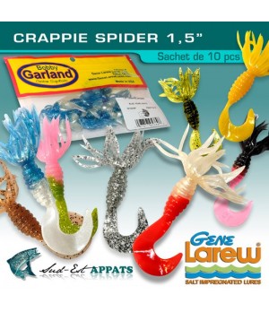 Crappie Spider 1.5" X10 pcs Chartreuse Pepper